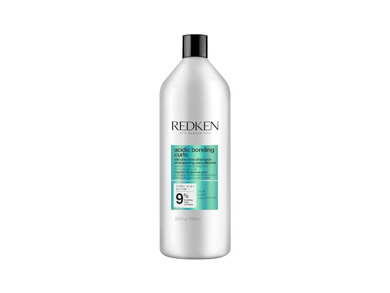 Redken Acidic Bonding Curls Shampoo, Citric Acid + Glycine, 33.8 fl oz/1000 mL
