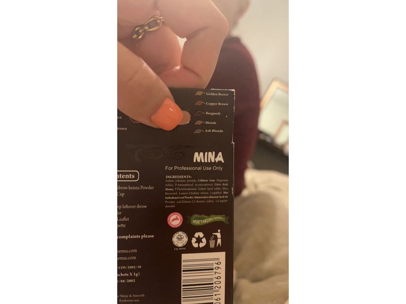 MINA ibrow Henna Hair Color Semi Permanent Henna Tint Kit (Medium Brown 4.0)