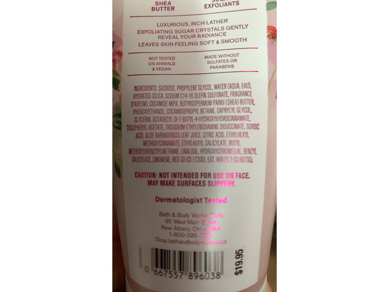 Bath & Body Works Foaming Sugar Body Scrub, Gingham Gorgeous, 8 oz/226 g