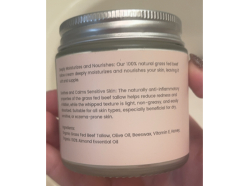 ClariagGLOW Tallow Cream Moisturizer, Almond, 4 oz