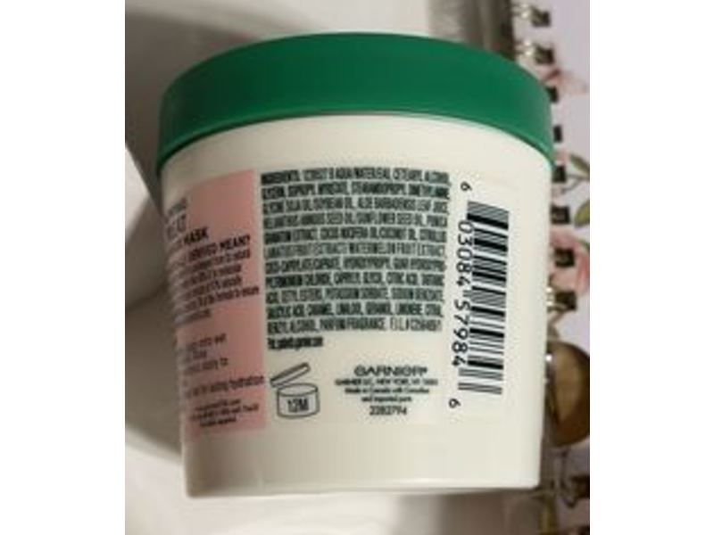 Garnier Fructis Plumping Treat 3-In-1 Hair Mask, Watermelon Extract, 3.4 fl oz/100 ml
