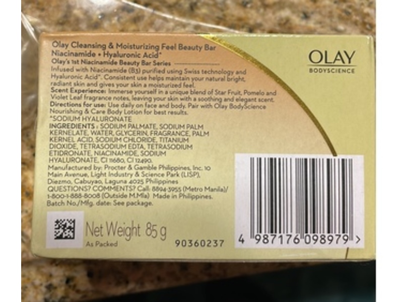 Olay Cleansing & Moisturizing Feel Beauty Bar, 85 g