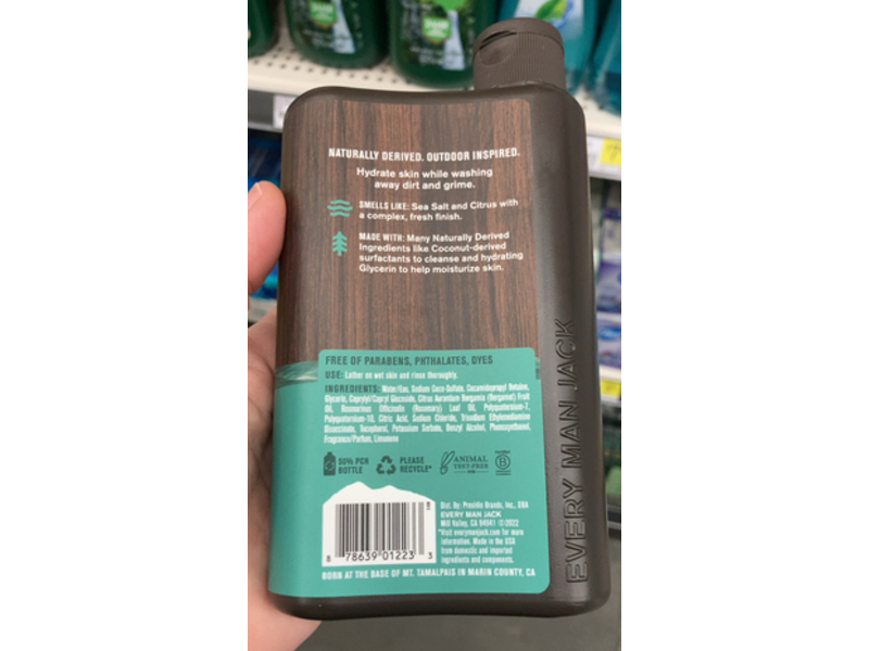 Every Man Jack Body Wash, Sea Salt + Citrus, 13.5 fl oz/400 mL