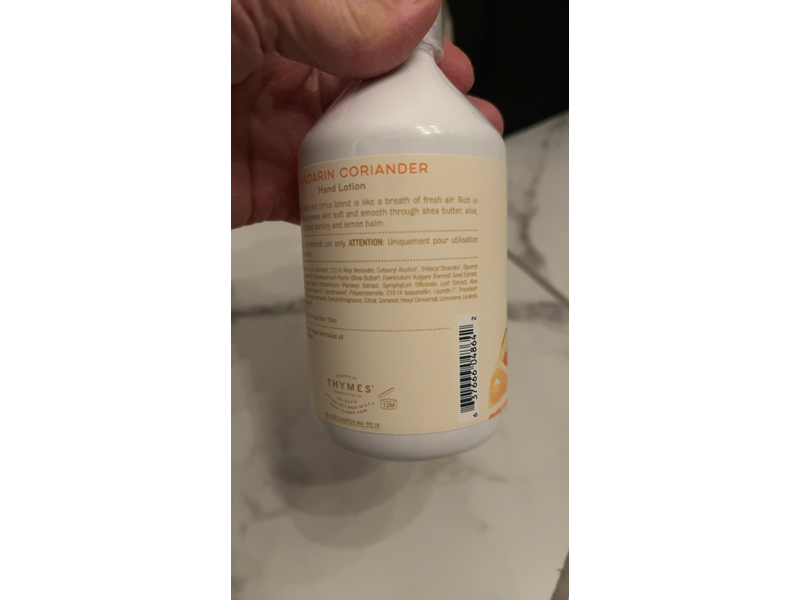 Thymes Moisturizing Hand Lotion, Mandarin Coriander, 9 fl oz/266 mL
