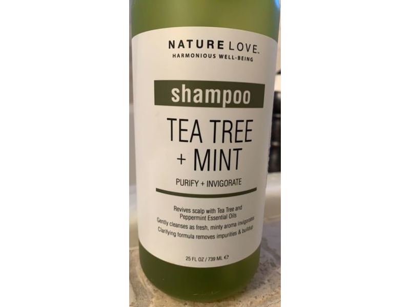 Nature Love Tea Tree + Mint Shampoo, 25 fl oz / 739 ml