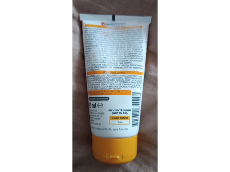 Rossmann Alterra Organic Sunscreen, SPF 30, 75 mL