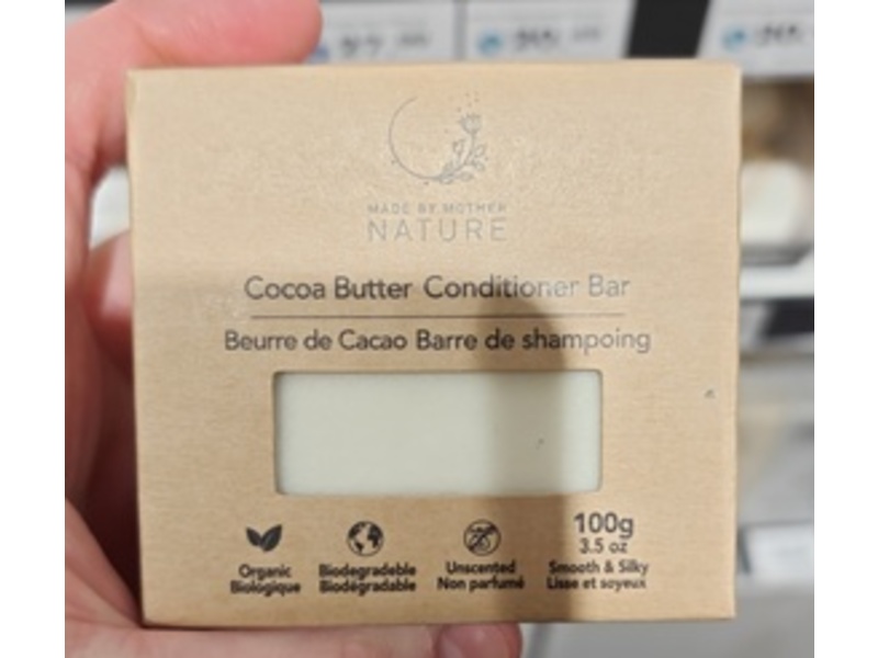 Made By Mother Nature Conditioner Bar, Cocoa Butter, 3.5 oz/100 g