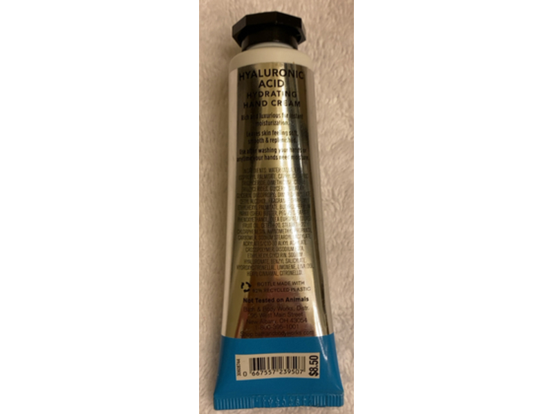 Bath & Body Works Hydrating Hand Cream, Hyaluronic Acid, 1 fl oz/29 mL, Pack Of 2