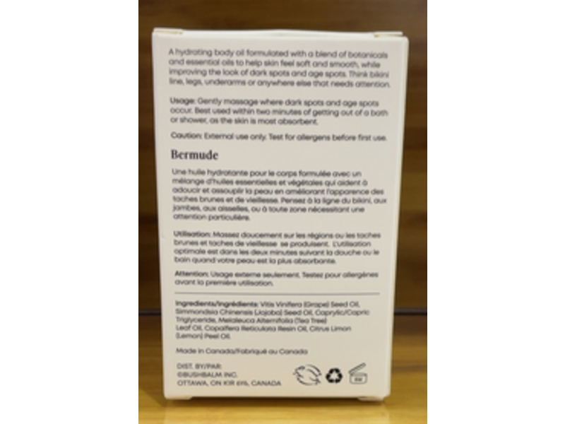 Bushbalm Dark Spot Oil, Bermuda, 1 fl oz/30 mL