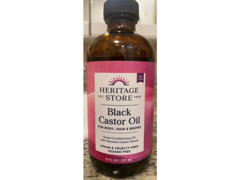 Heritage Store Black Castor Oil, 8 fl oz/237 mL