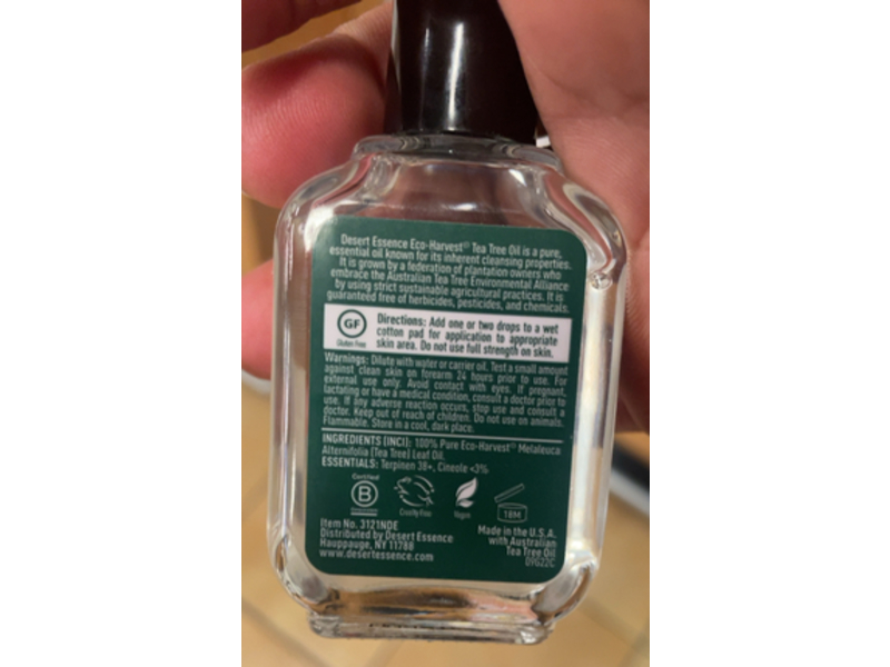Desert Essence Eco-Harvest Tea Tree Oil, 1 fl oz/30 mL