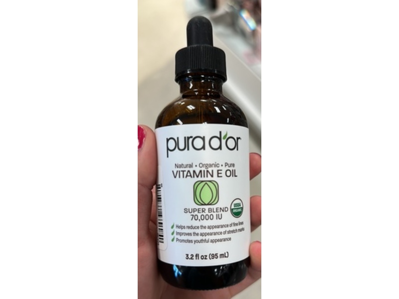 Pura d'or Super Blend Vitamin E Oil, 3.2 fl oz/95 mL