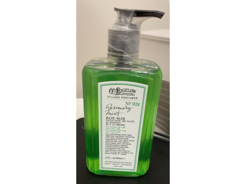 C.O. Bigelow Village Perfumer Hand Wash, Rosemary Mint, 10 fl oz/295 mL