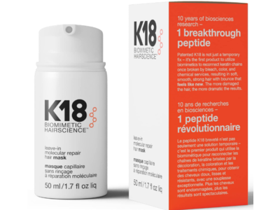 K18 Biomimetic Hair Science Leave-In Molecular Repair Hair Mask, 1.7 fl oz/50 mL