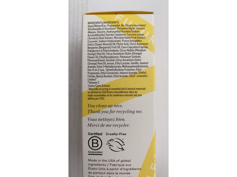 Beautycounter Counter+ All Bright C Serum, 0.5 fl oz/15 mL