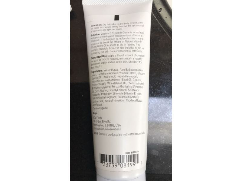 now solutions vitamin e cream
