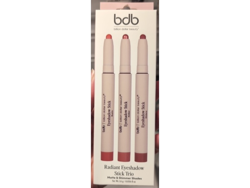 Billion Dollar Beauty Shimmer Radiant Eyeshadow Stick Trio, Radiant, 0.056 fl oz/1.6 g