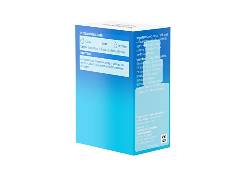 Neutrogena Hydro Boost+ 10% Niacinamide Serum, Fragrance Free, 1 fl oz/29 mL