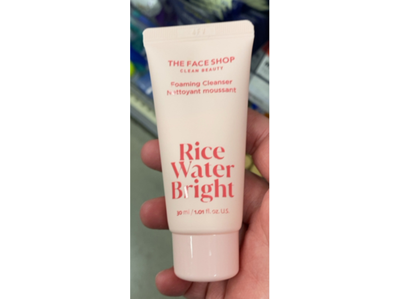 The Face Shop Rice Water Bright Foaming Cleanser, 1.01 fl oz/30 mL