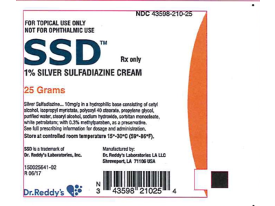 SSD 1% Silver Sulfadiazine Cream, 85 g, Dr. Reddy's Laboratories (RX)