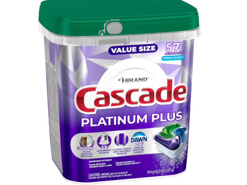 Cascade Platinum Plus ActionPacs, Fresh Scent, 32.2 oz/914 g, 57 Pacs