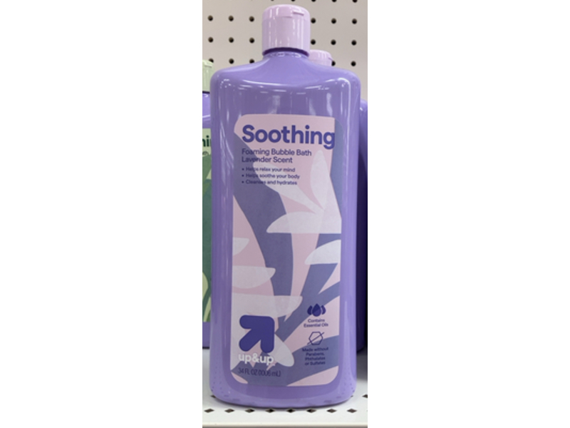 Up & Up Soothing Foaming Bubble Bath, Lavender Scent, 34 fl oz/1006 mL