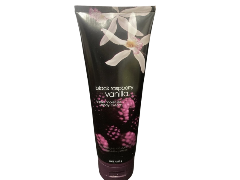 Bath & Body Works Triple Moisture Body Cream, Black Raspberry Vanilla, 8 oz/226 g