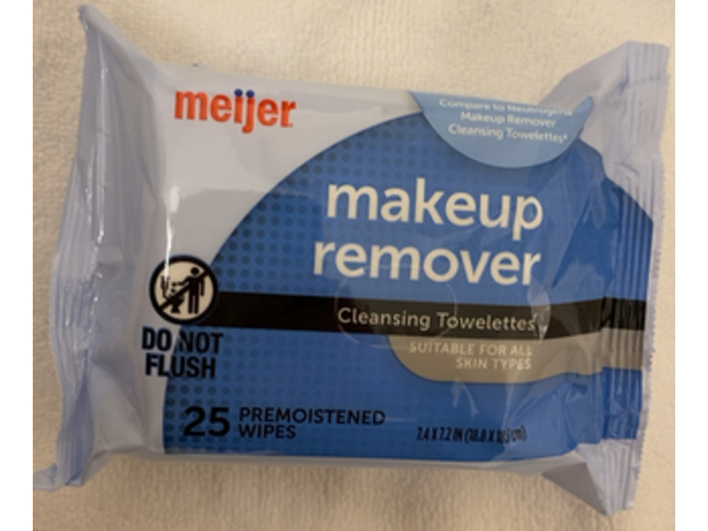Meijer Makeup Remover Cleansing Towelettes, 25 Wipes