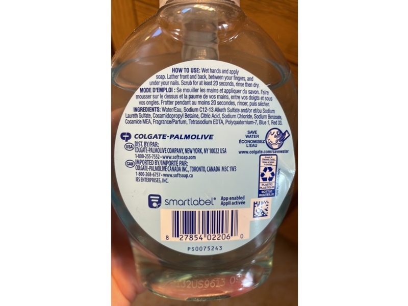 Softsoap Hand Soap, Blueberry Scent, 6.25 fl oz/184 mL