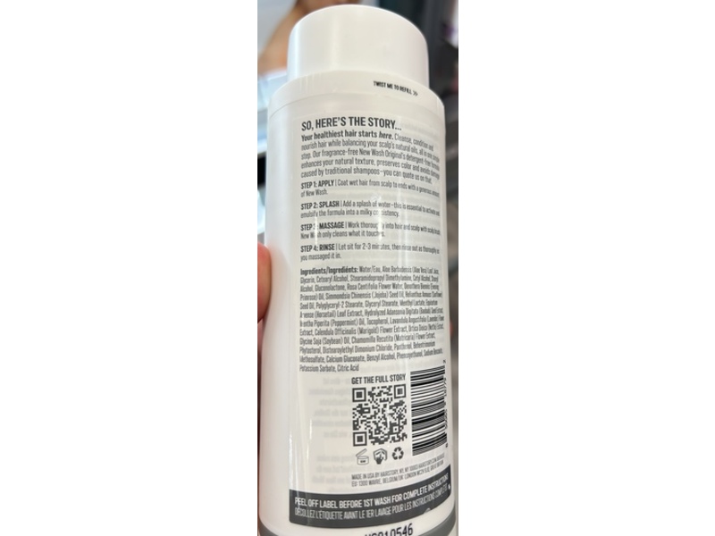 Hairstory New Wash Original Cleansing Cream, Fragrance-Free, 8 fl oz/236 mL