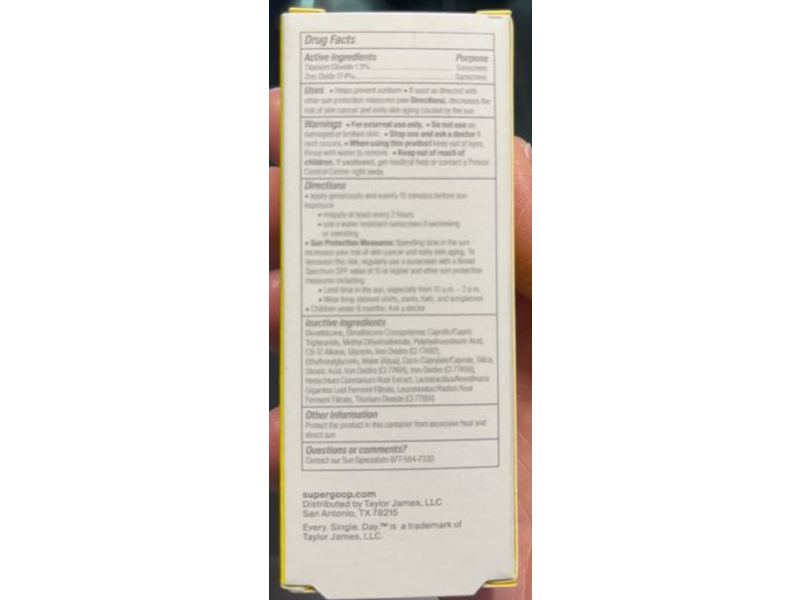 Supergoop! Mineral Matte Sunscreen, SPF 40, 0.68 fl oz/20 mL