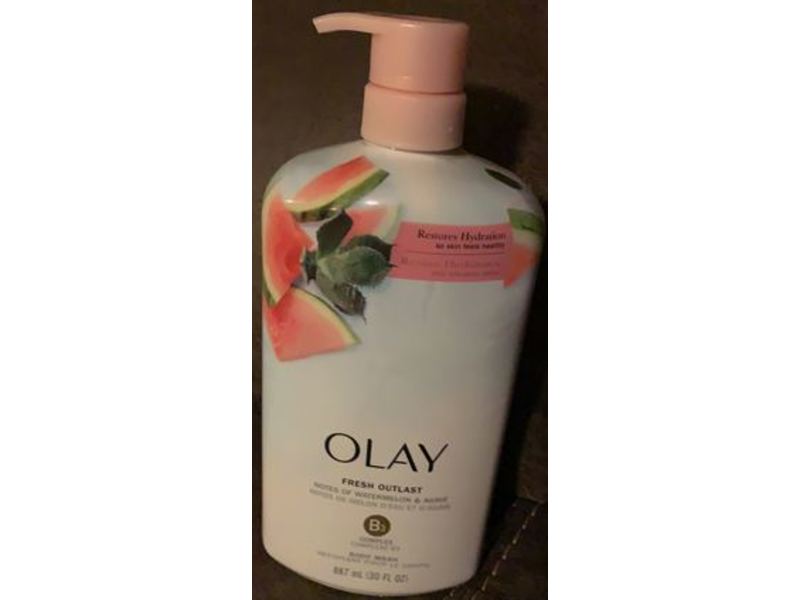 Olay Fresh Outlast Body Wash, Watermelon & Agave, B3, 30 fl oz/887 mL