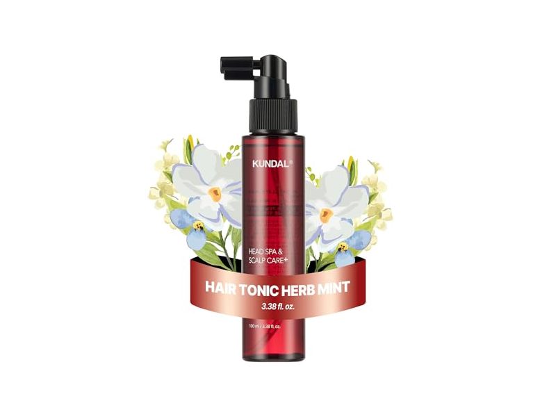 Kundal Head Spa & Scalp Care+ Scalp Tonic, Caffeine & Pinus Densiflora, 3.38 fl oz/100 mL