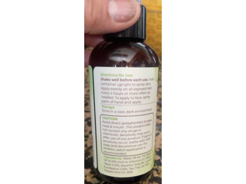 Nature's Jeannie Insect Repellant & Itch Relief, Lemon Eucalyptus Scent, 3.4 fl oz/100.6 mL