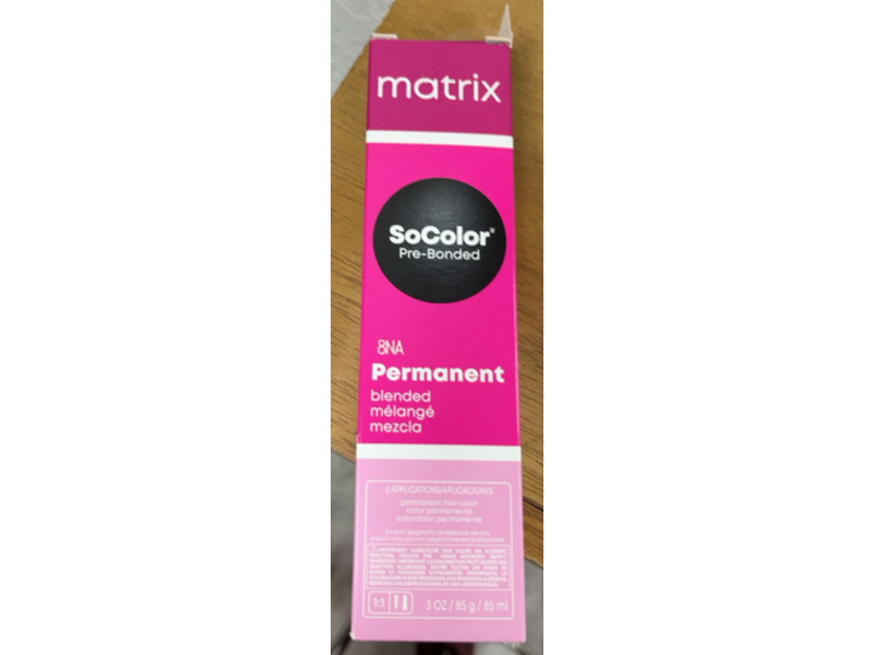 Matrix SoColor Pre Bonded Permanent Hair Color, 8NA, 3 oz/85 mL