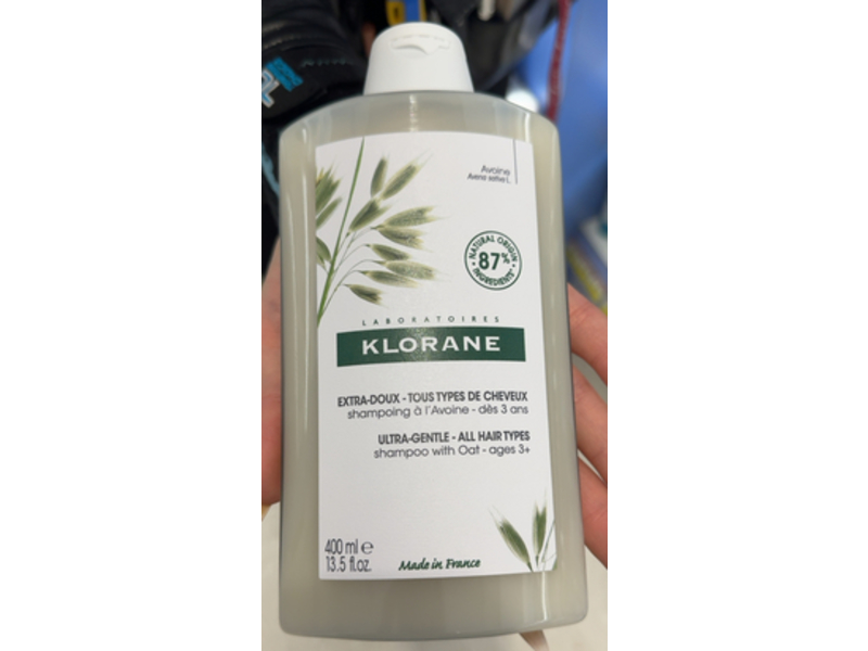 Klorane Ultra-Gentle Shampoo, Oat, 13.5 fl oz/400 mL