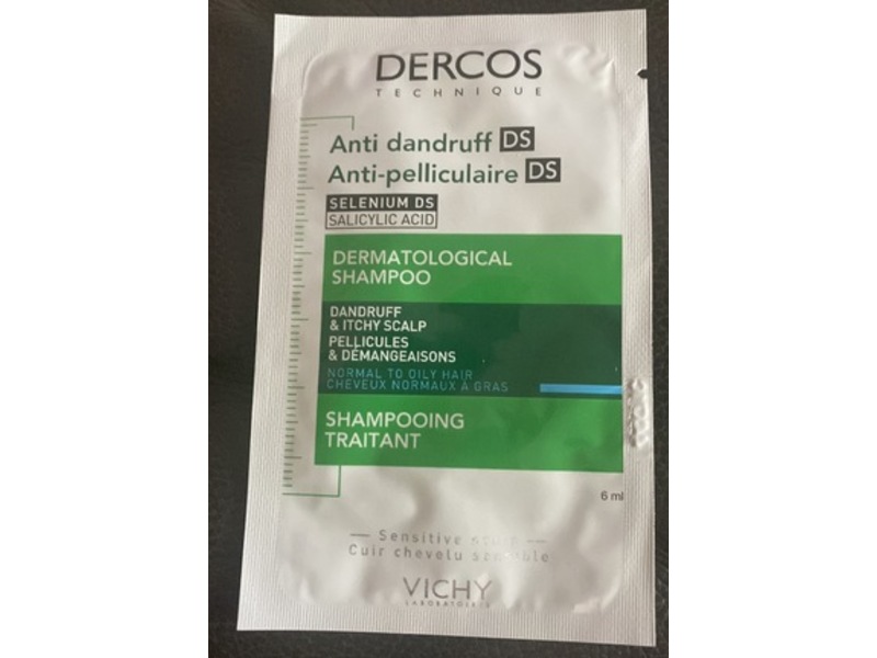 Vichy Dercos Anti Dandruff DS Dermatological Shampoo, 6 mL