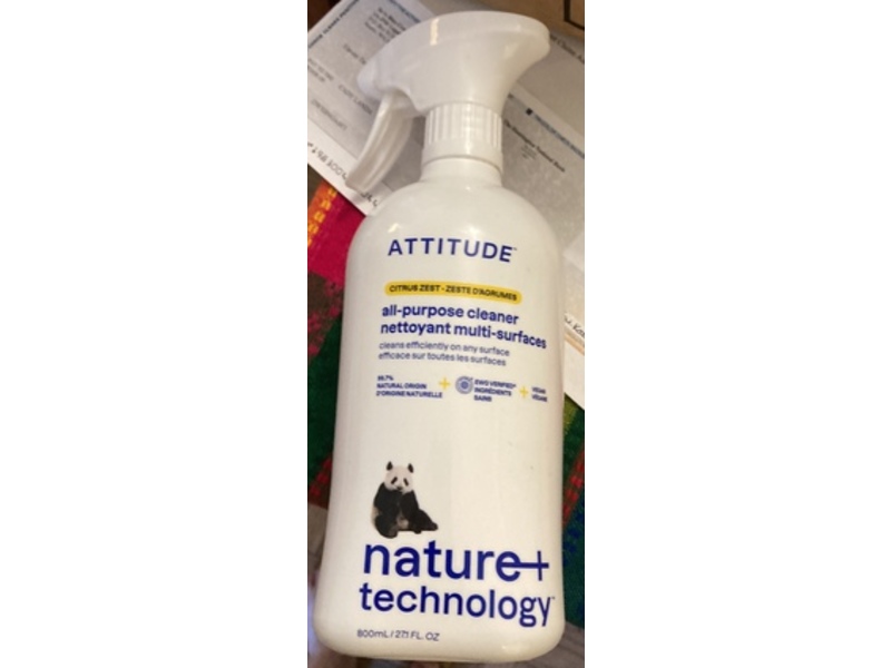 Attitude All-Purpose Cleaner, Citrus Zest, 27.1 fl oz/800 mL