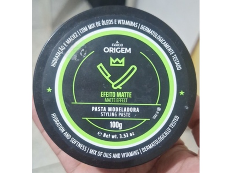 Nazca Origem Matte Effect Styling Paste, 3.53 oz/100 g