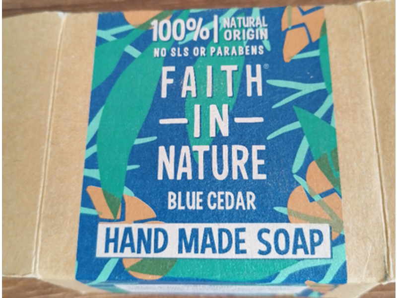 Faith In Nature Hand Made Soap, Blue Cedar, 100 g