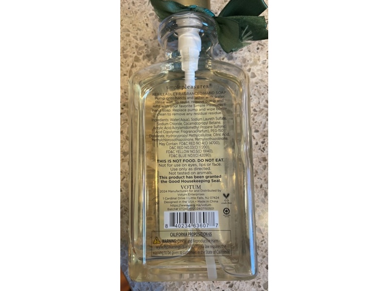 Good Housekeeping Scented Hand Wash, Gingerbread Cookie, 17.9 fl oz/530 mL