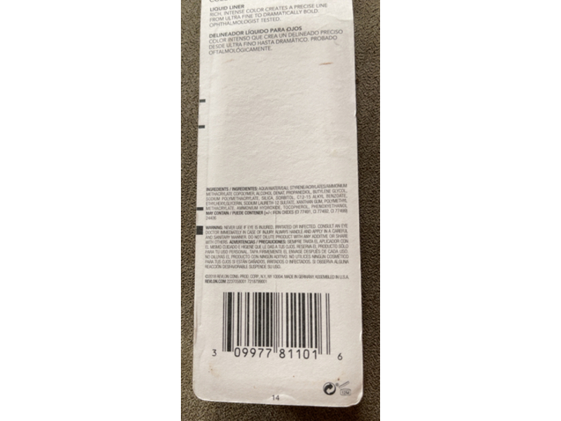 Revlon Colorstay Liquid Eyeliner, 251 Blackest Black, 0.08 fl oz/2.5 mL, Pack Of 2