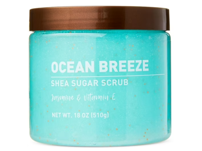 Equate Shea Sugar Scrub, Ocean Breeze, Jasmine & Vitamin E, 18 z oz/510 g