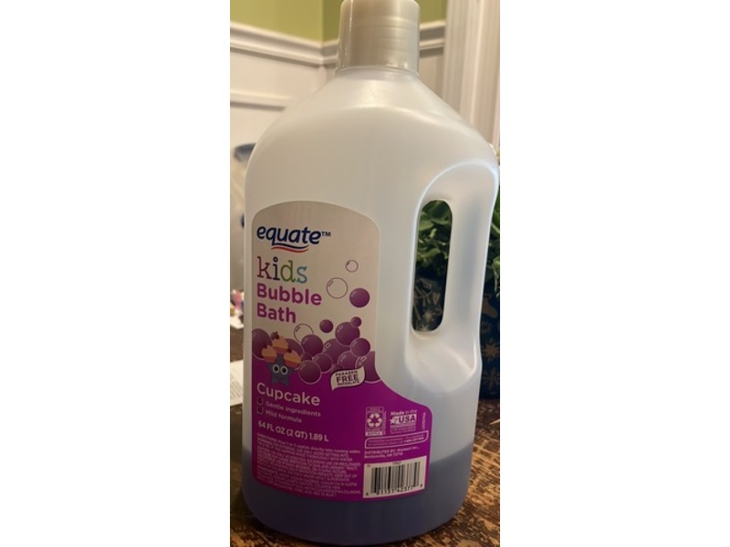 Equate Kids Bubble Bath, Cupcake, 64 fl oz/1.89 L