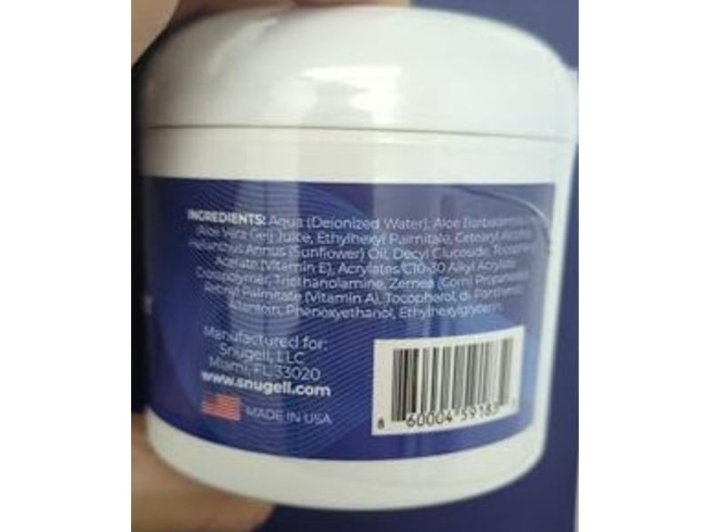 Snugell Skin Moisturizer Daily Face Cream, Aloe Vera & Vitamin A & E, 4 fl oz/118.3 mL