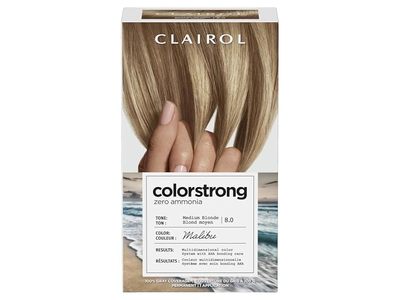 Clairol Colorstrong Permanent Hair Color, 8.0 Medium Blonde-Malibu, 1 Application