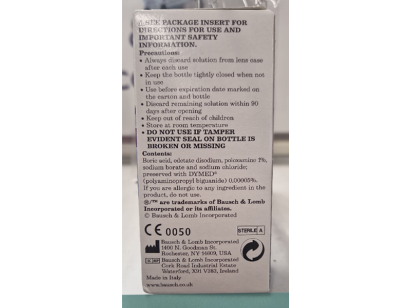 Bausch + Lomb Renu Multi-Purpose Solution, Sensitive Eyes, 60 mL, 2 Count