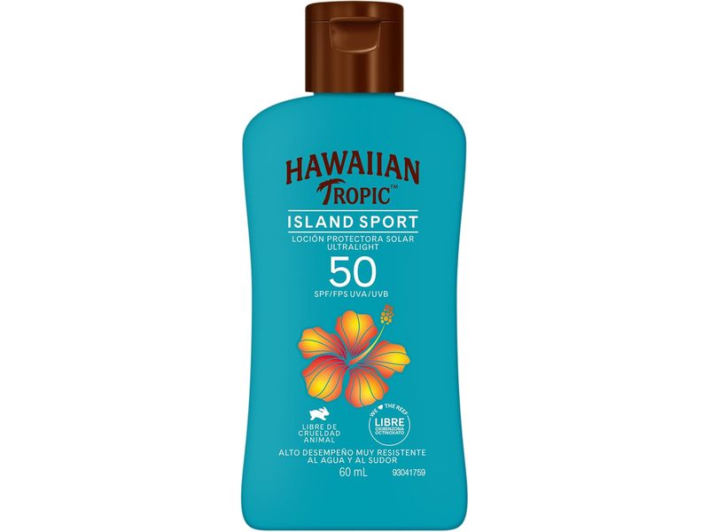 Hawaiian Tropic Sunscreen, SPF 50, Island Sport, 60 mL