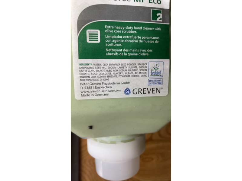 Greven Active Force Mp Eco Hand Cleaner, 67.63 fl oz/2000 mL