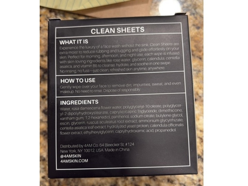 4am Clean Sheets, 25 Count